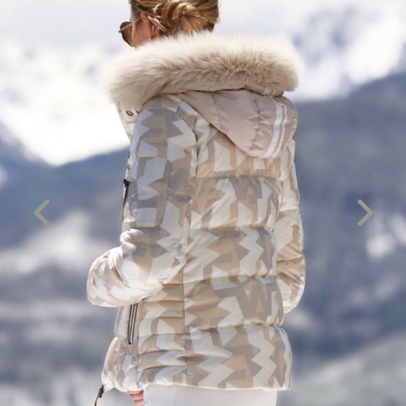 Rare Bogner Carry D Down Ski Jacket in Size 4 (XS/S) NWOT off-white camouflage - Picture 5 of 14